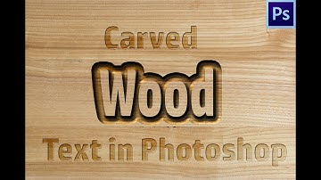 Carved wood text effect using Photoshop