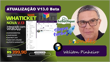 Atualização whaticket saas multiatendimento versão nova V.13 Beta ( review ) whatsapp