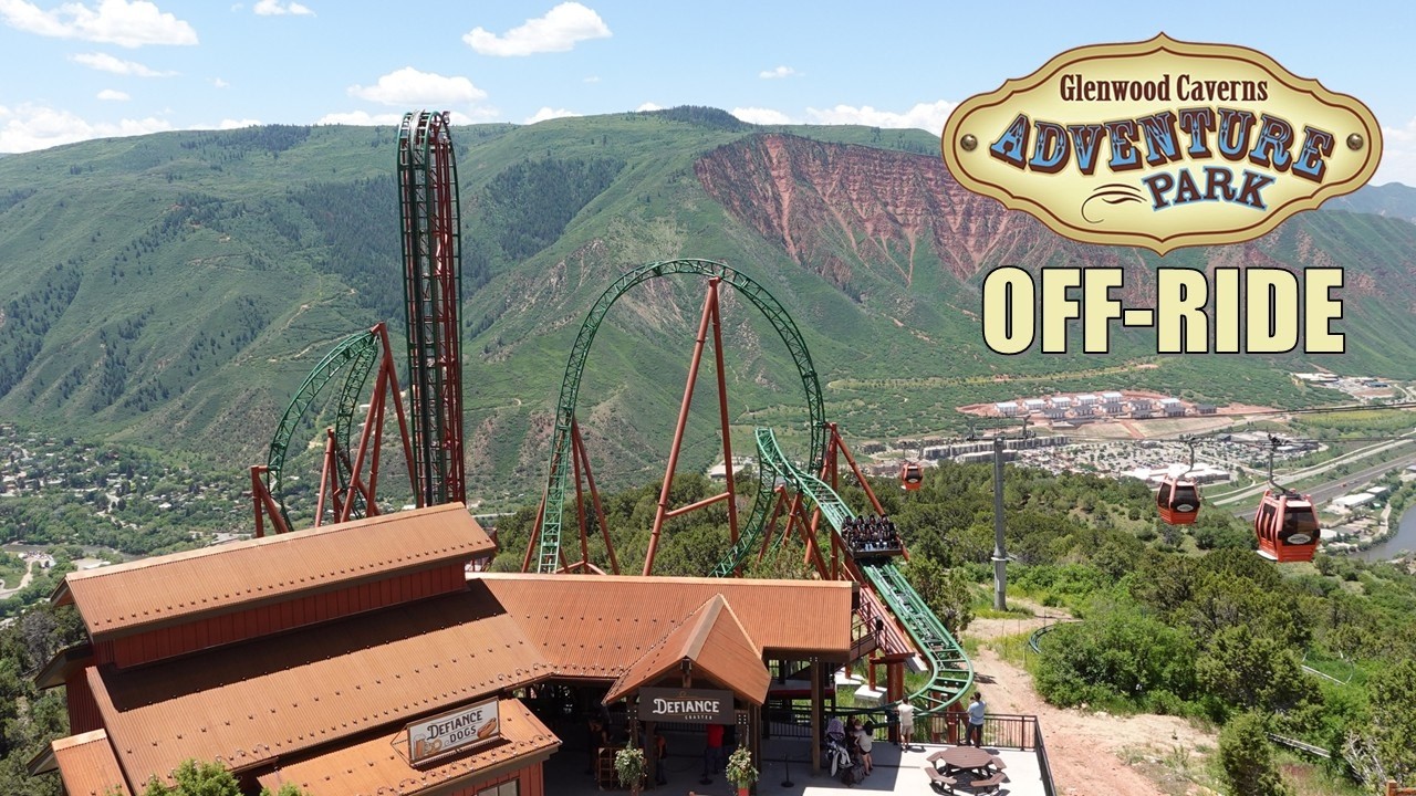 Glenwood Caverns Off-Ride Footage (60FPS), Theme Park in Colorado Atop at Mountain | Non-Copyright