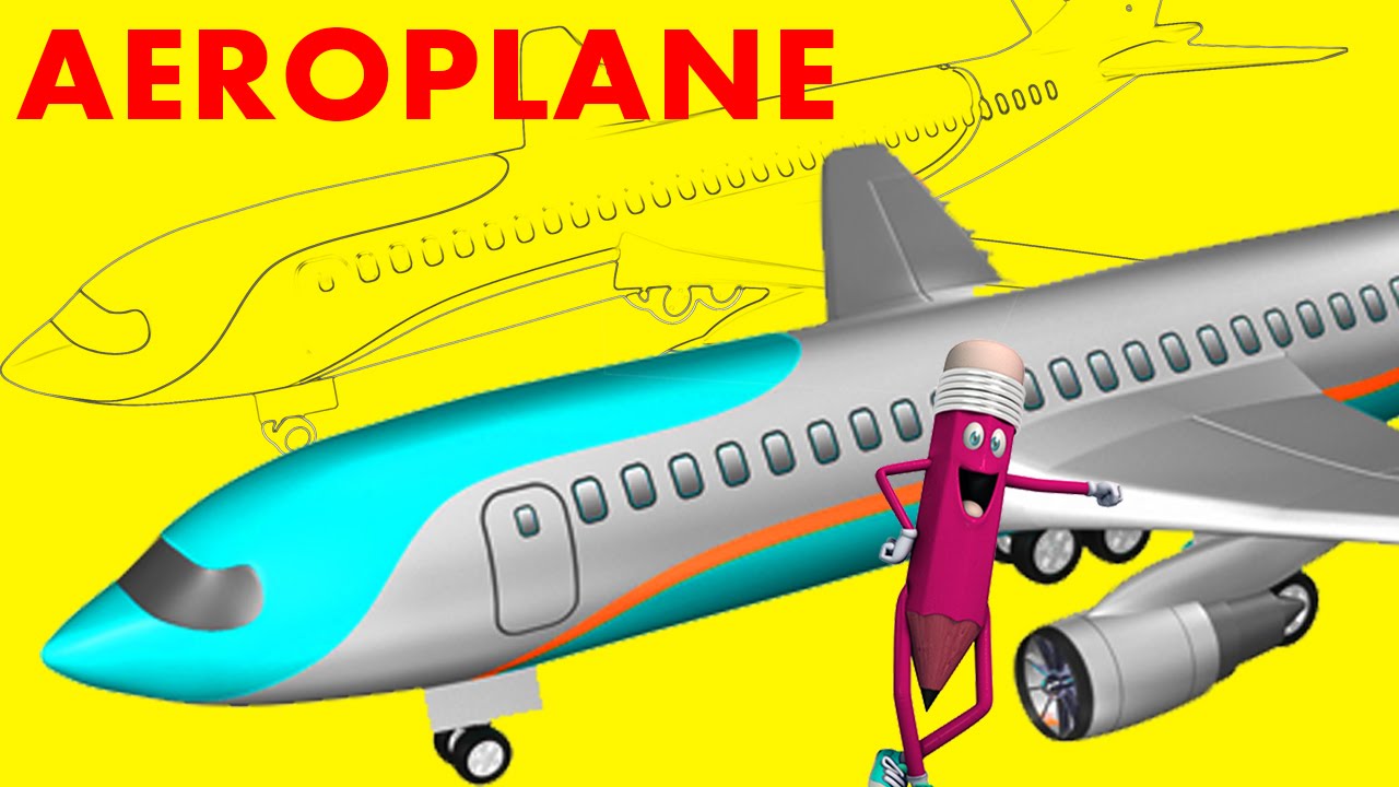 #Beautiful #Aeroplane Line art #Drawing for #kids and #toddlers || #