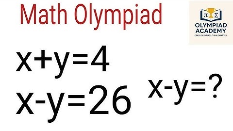 A Nice Algebra Problem Solve | Math Olympiad Question