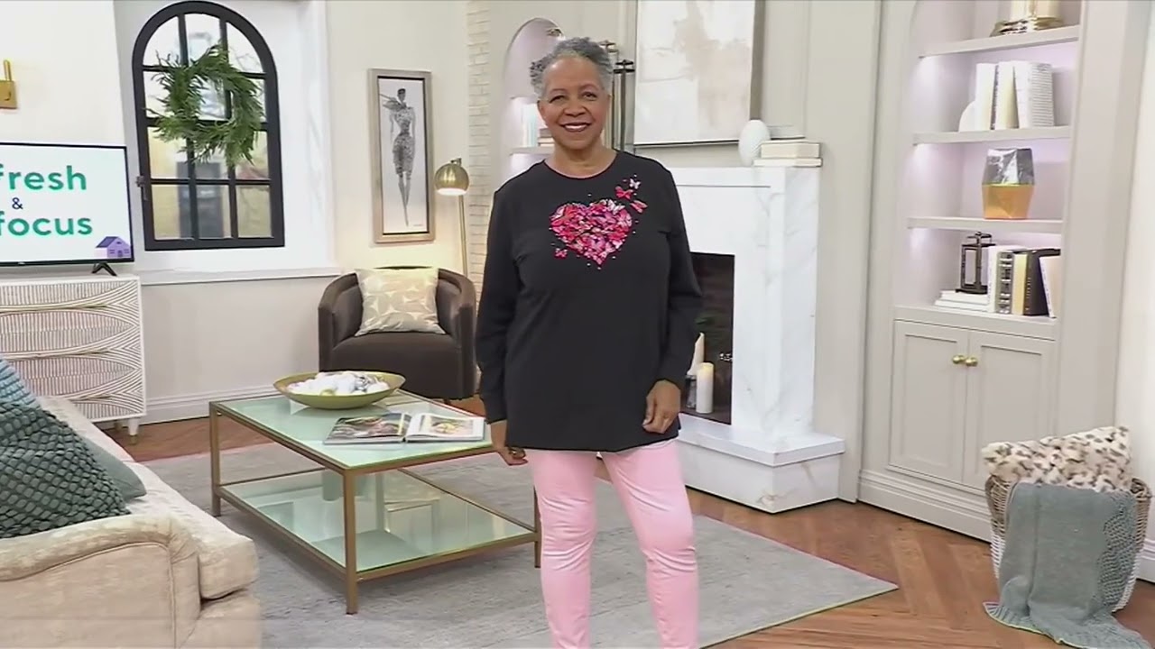 Quacker Factory Love is in the Air Tunic Sweatshirt on QVC