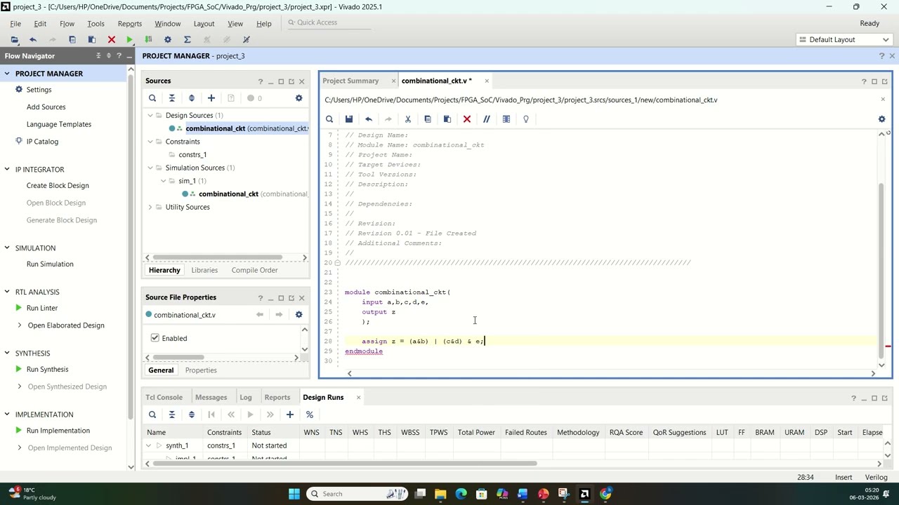 001 Vivado FPGA project creation
