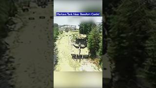 Merkava Tank Struck by FPV Drone Near Beaufort Castle!!