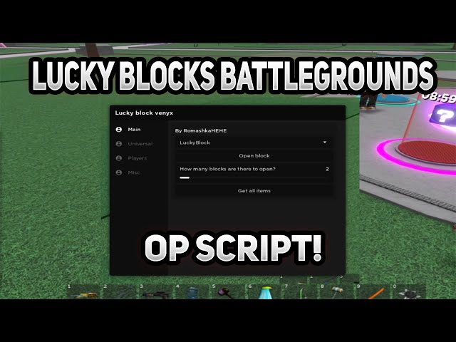 Roblox Script - LUCKY BLOCKS Battlegrounds  Get ANY Block, Hitbox  Expander, Local Player & More