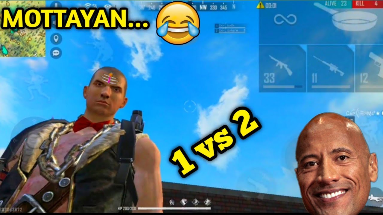 1 vs 2 - Funny Ranked Match in freefire Tamil