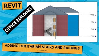 REVIT OFFICE BUILDING:  ADDING THE STAIRS