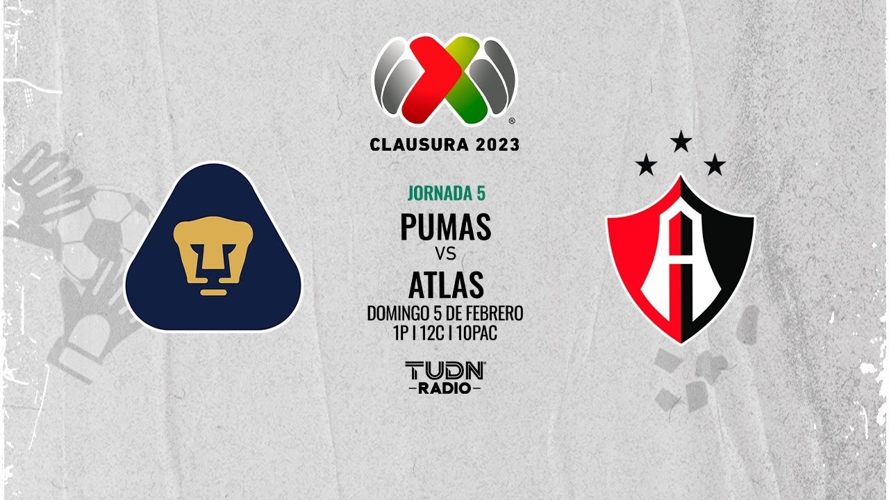 🔴 EN VIVO: PUMAS VS ATLAS | JORNADA 5 LIGA MX CL23 - TUDN RADIO - YouTube