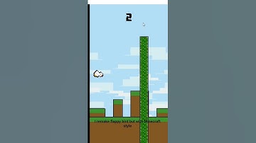 I remake flappy bird but with Minecraft style #gamedev #shorts