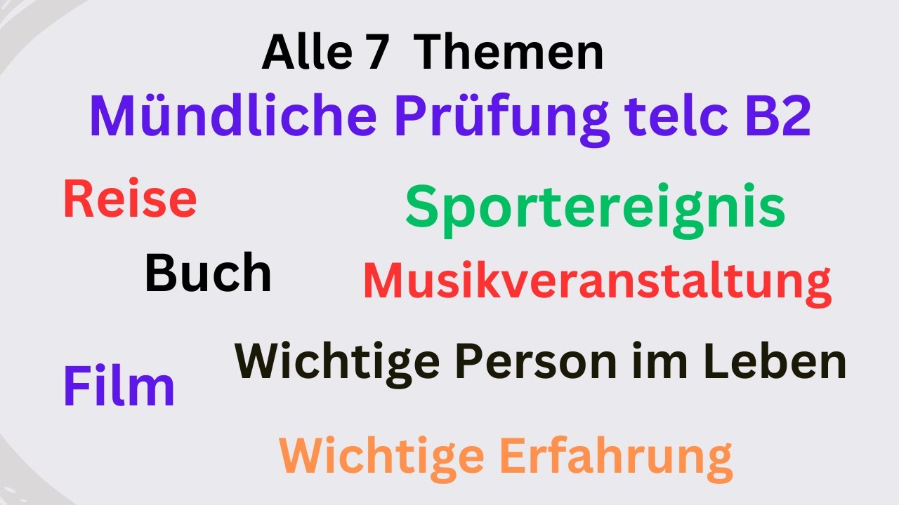 B2 Mündliche Prüfung Präsentation über Ein Buch www.youtube.com