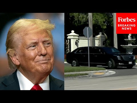 JUST IN: President Trump Departs From The Trump International Golf Course In West Palm Beach, FL