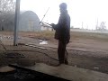 Резка резаком толстого металла 60мм под циркуль