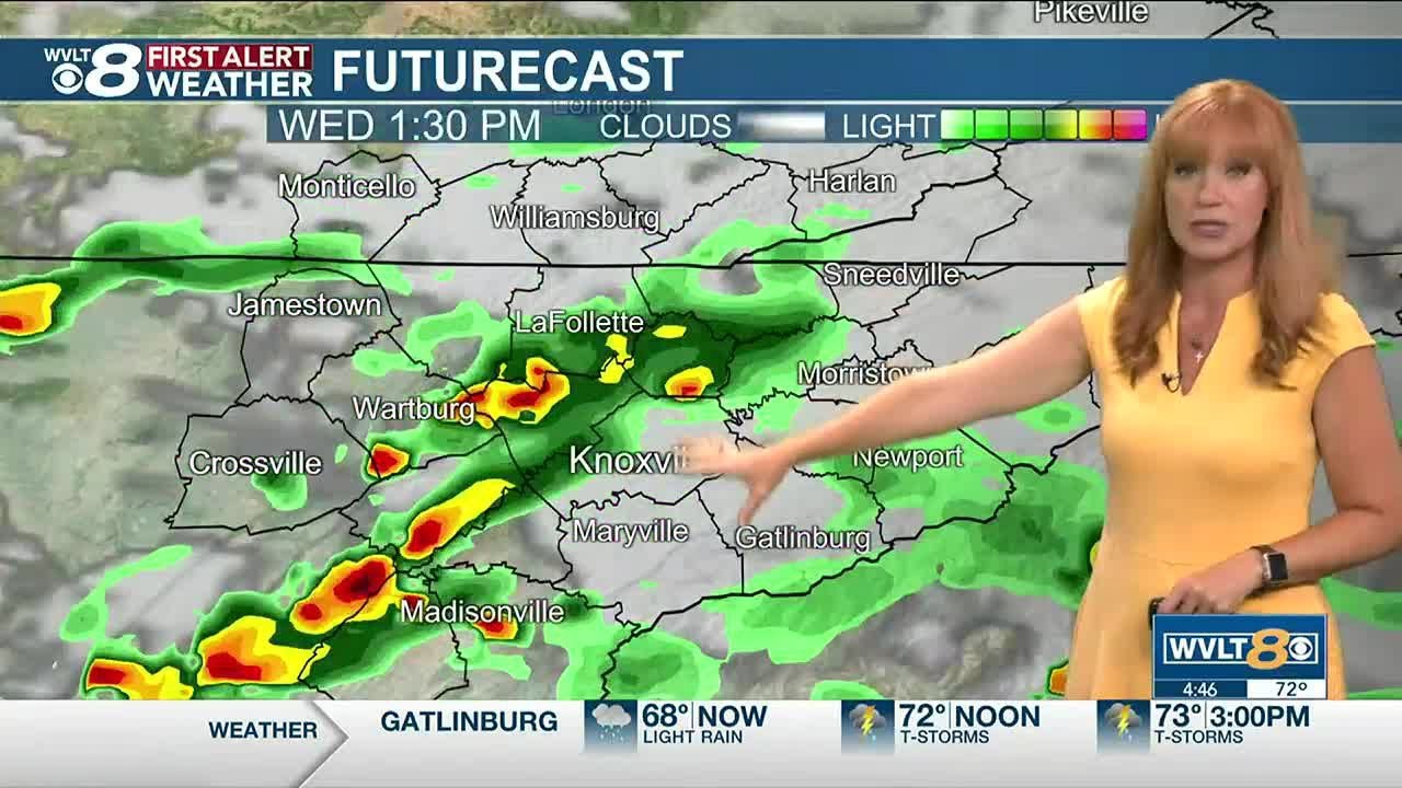 Some more storms develop on this steamy Wednesday - YouTube