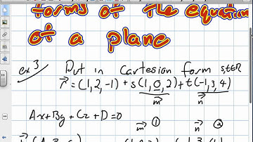 Connecting Various Forms of the Equation of a Plane Grade 12 Calculus Lesson 8 5 7:10:12