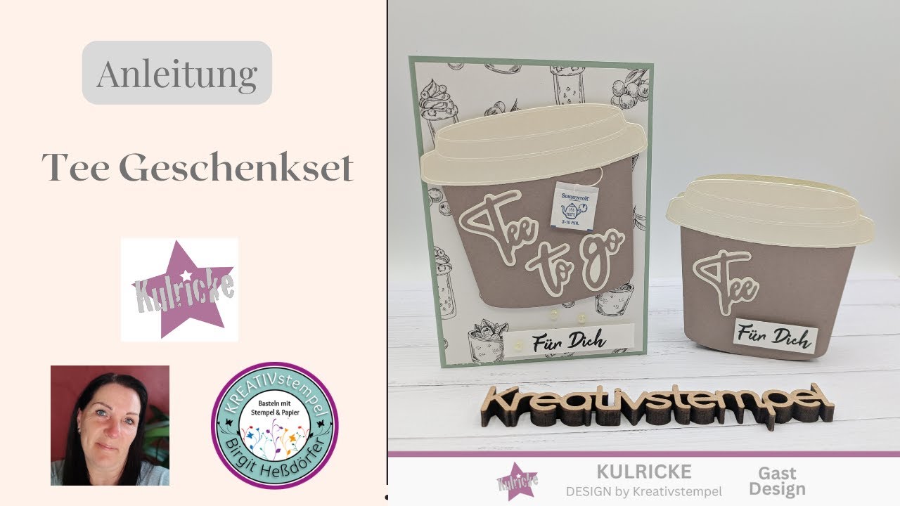 Anleitung Besonderes Tee Geschenkset mit Stanzformen Kaffee to go von Kulricke