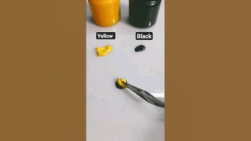 How to make Green Colour #story #shortsvideo #art #colours #green #black #yellow #knifeart #painting