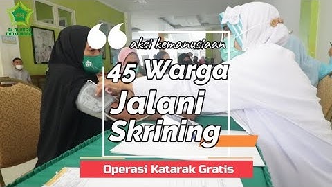 45 Pasien Duafa Lolos Skrining, Pendaftaran Operasi Katarak Gratis Masih Dibuka