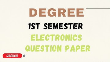 1st year 1st sem electronics question paper | circuit Theorey and electronic devices question paper|