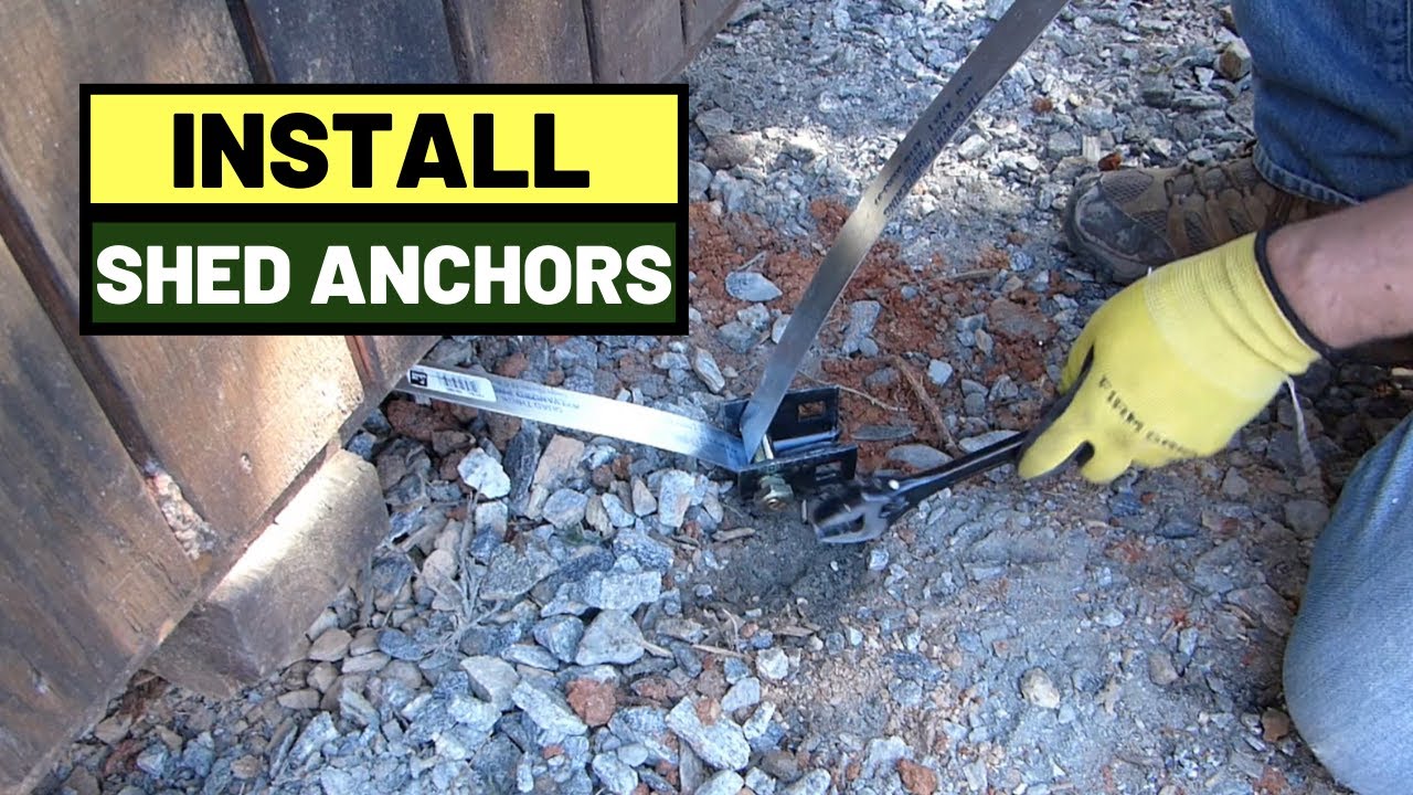 114 How To Tie Down Storage Shed With Mobile Home Anchors Youtube