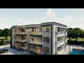 3 story building 6 units of 2 bedrooms apartment design