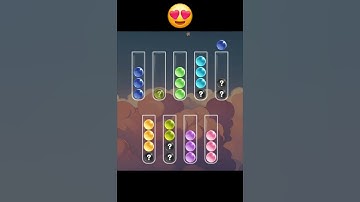 😍 #Shorts#BallSortingGame#ColorfulPuzzle#BrainTeaser#BallsInTubes#LogicalChallenge