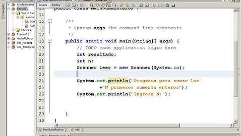 Programación en Java. Suma de los primeros N numeros