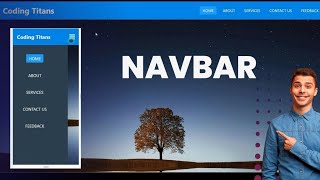 Navbar with HTML and CSS only || Mobile Responsive || Part 1