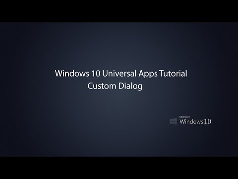 Windows 10 Universal Apps - Custom Dialog