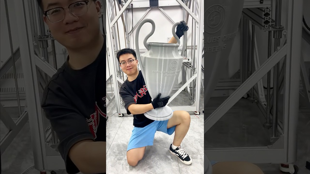 Print a UEFA Champions League Trophy with a Dowell3d printer! Who do you think should give it to?