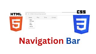How to Creat Navigation Bar And Dropdown Menu using HTML and CSS