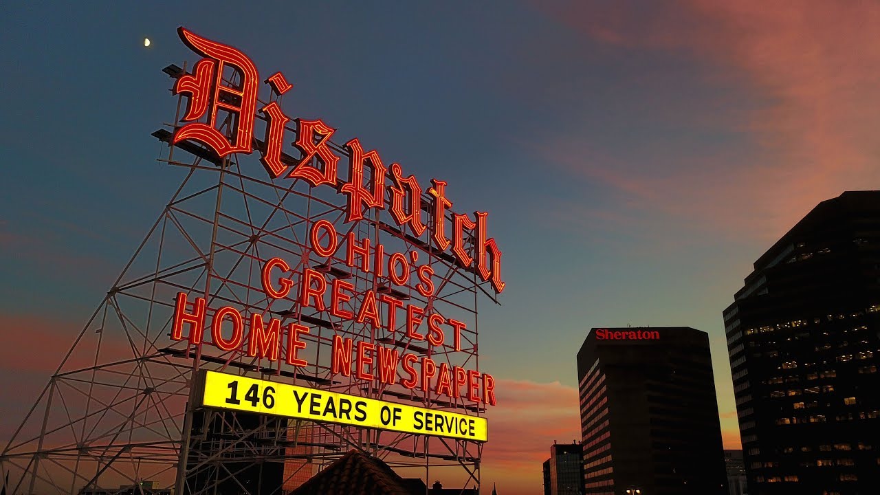 Iconic Columbus Dispatch sign YouTube