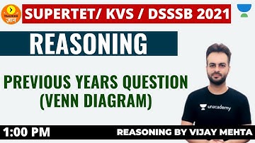 Previous Years Question | Venn Diagram | Target HTET, KVS, DSSSB, SUPERTET 2021 | Vijay Kumar