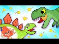 Club Baboo Builds a Stegosaurus | Dinosaurs for Kids | T-Rex Stegosaurus Playing Dinosaur Cartoons