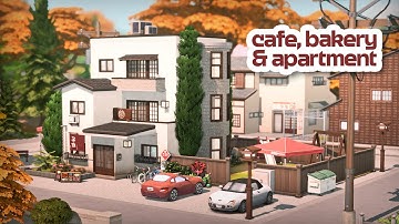 Gezellig café, bakkerij en appartement 🧁 | De Sims 4 Speed ​​Build