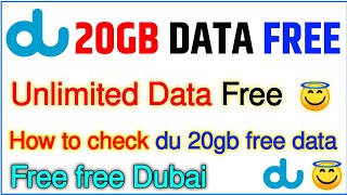 DU Sim 20 GB Free Data | Du Sim Free Data Offer | Du sim UAE