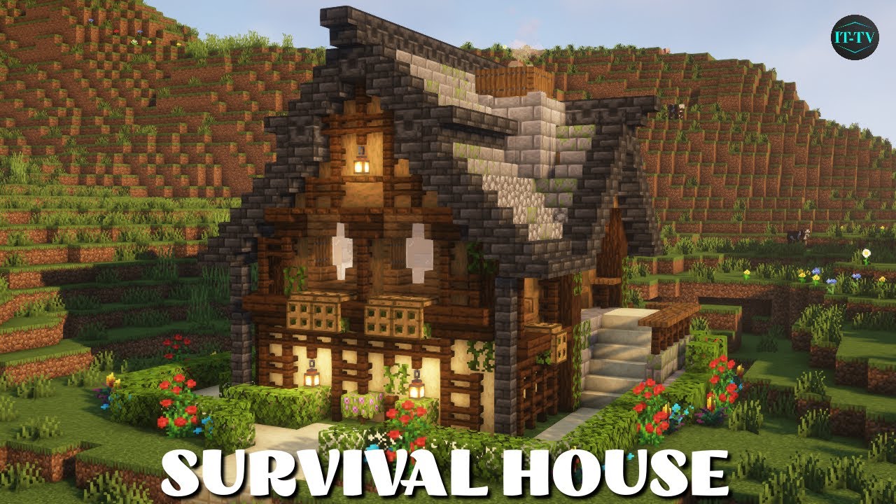 Build a Practical and Stylish Minecraft Survival House Step by Step ...
