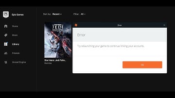 Epic Users Fix Jedi Fallen Order Error Try Relaunching Your Game to Continue Linking your Accounts