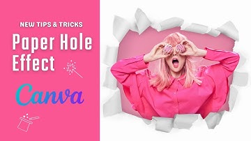 Canva tricks , How to create paper hole effect in canva , torn paper tutorial