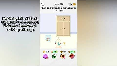Braindom Level 129 The bird shouldnt be imprisoned in the cage!