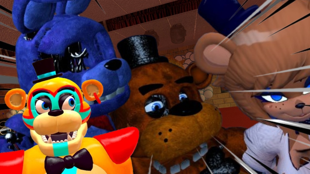 (GMOD FNAF)Glamrock Freddy And Withered Bonnie Get Jealous