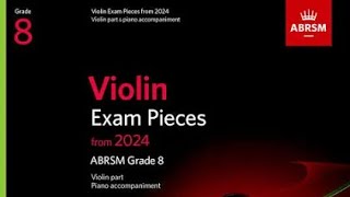 (Piano Accomp.)ABRSM Violin Exam 2024 Grade 8 B:1 Romance op.23 by Amy Beach