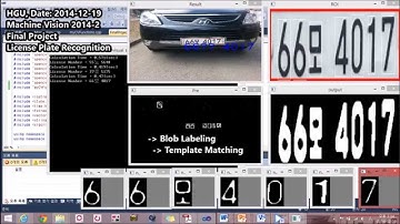 License Plate Recognition( Blob Labeling, Template Matching )