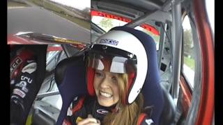 BTCC in car- Aron Smith and his girlfriend Lauren around Brands Hatch Indy