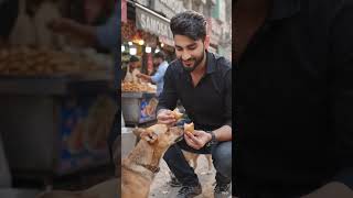 “Ek Bite, Dog Ki Nazar 👀🥟 sahrekhayga#StreetFood#SamosaLove#DogReaction#DesiVibes#Foodie#ViralShorts