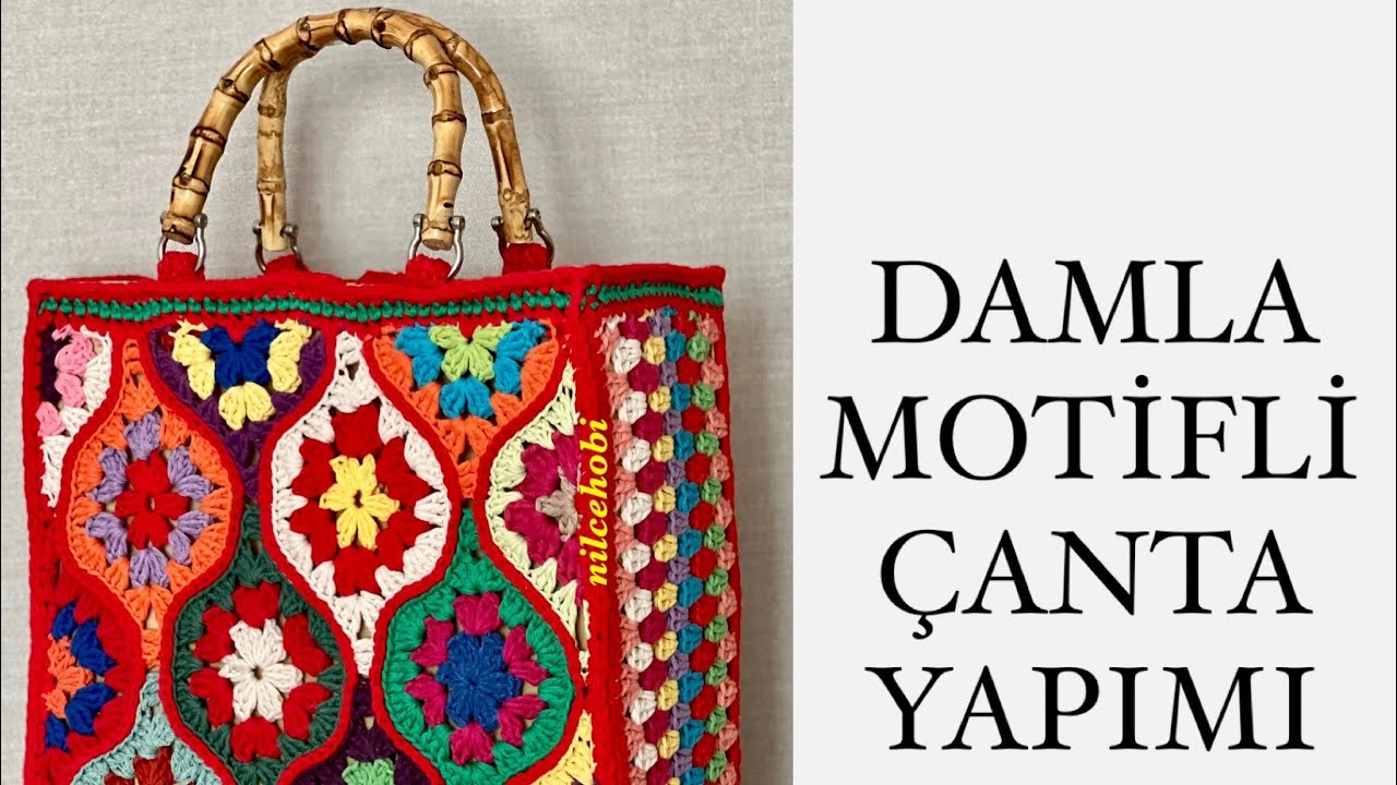 Damla motifli çanta yapımı Part 1