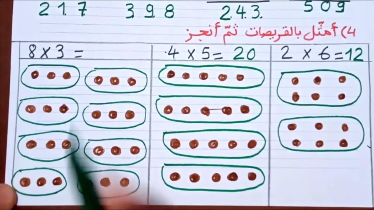 تدريبات حول العمليات للسنة الثالثة ابتدائي