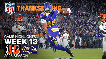 Cincinnati Bengals vs Baltimore Ravens Thanksgiving Game Highlights | 2025 NFL Season Week 13
