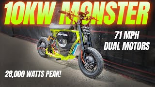 This 71MPH Mini Bike is a DEATH MACHINE! | 10,000W Roadrunner V3 Build Part 2
