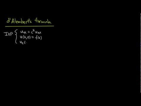 PDE 10 | Wave equation: d'Alembert's formula