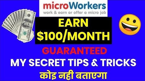 Microworkers/ Earn $100/month with proof/microworkers tutorial